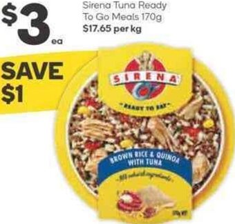 Woolworths Sirena Tuna Ready To Go Meals 170g offer
