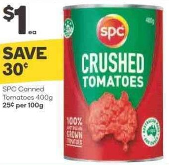 Woolworths SPC Canned Tomatoes 400g offer