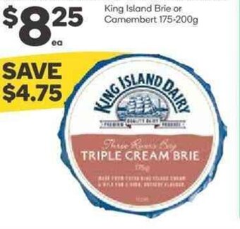 Woolworths King Island Brie or Camembert 175-200g offer