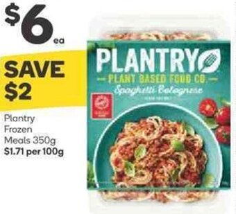 Woolworths Plantry Frozen Meal 350g offer