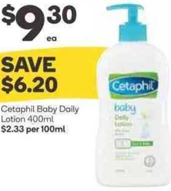 Woolworths Cetaphil Baby Daily Lotion 400ml offer