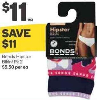 Woolworths Bonds Hipster Bikini Pk 2 offer