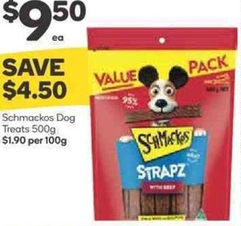 Woolworths Schmackos Dog Treats 500g offer