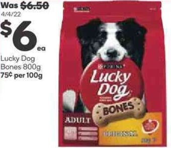Woolworths Lucky Dog Bones 800g offer