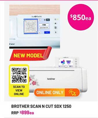 Lincraft Brother Scan N Cut Sdx 1250 offer