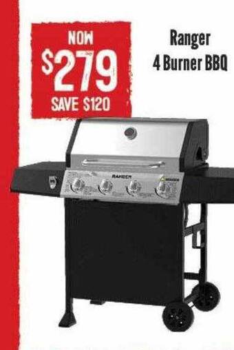 Ranger 4 Burner Bbq
