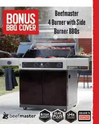 Beefmaster 4 Burner With Side Burner Bbqs