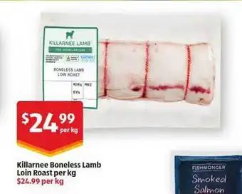ALDI Killarnee Boneless Labm Loin Roast offer