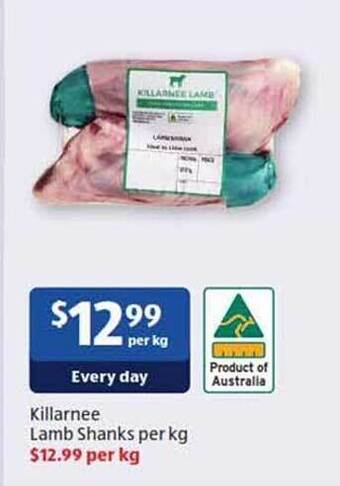 ALDI Killarnee Lamb Shanks offer