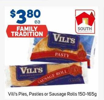 Foodland Vili's Pies, Pasties Or Sausage Rolls offer