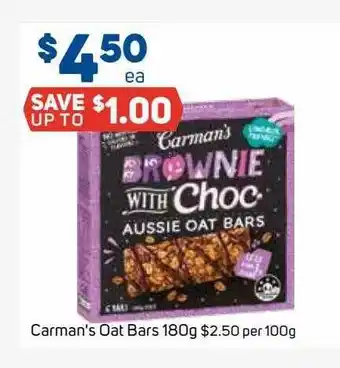 Foodland Carman's Oat Bars offer