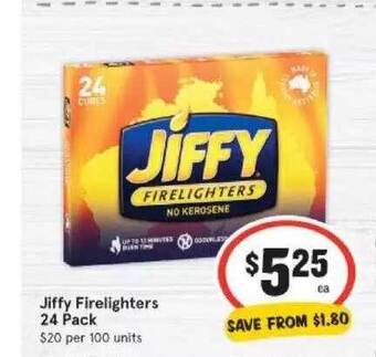 IGA Jiffy Firelighters offer
