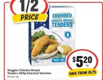 IGA Steggles Chicken Breast Tenders offer