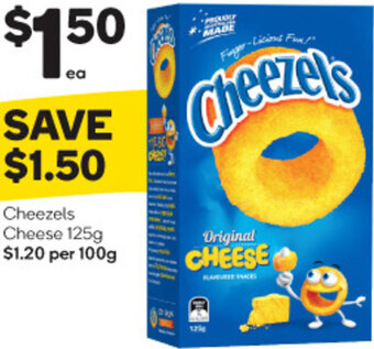 Woolworths Cheezels Cheese 125g offer