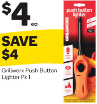 Woolworths Grillworx Push Button Lighter Pk 1 offer