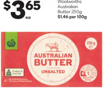 Woolworths Woolworths Australian Butter 250g offer