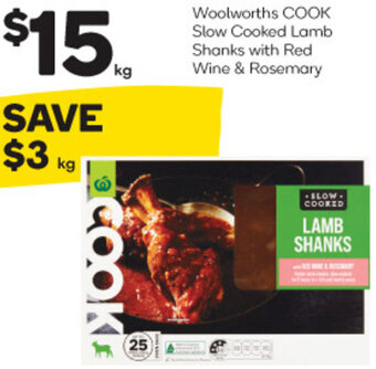 Woolworths Woolworths Cook Slow Cooked Lamb Shanks With Red Wine & Rosemary offer