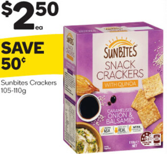 Woolworths Sunbites Crackers 105-110g offer