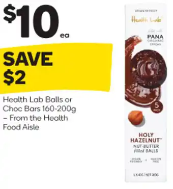 Woolworths Health Lab Balls Or Choc Bars 160-200g offer