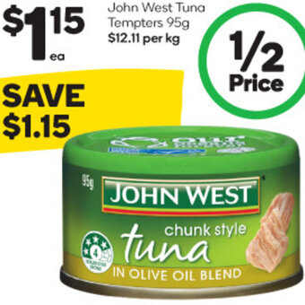Woolworths John West Tuna Tempters 95g offer