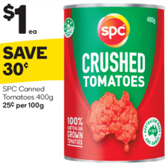 SPC Canned Tomatoes 400g offer at Woolworths
