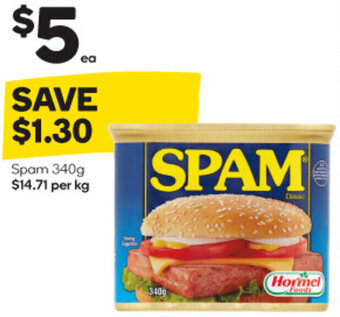 Woolworths Spam 340g offer