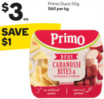 Woolworths Primo Duos 50g offer