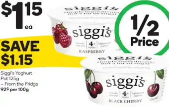 Woolworths Siggi's Yoghurt Pot 125g offer