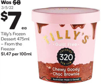Tilly's Frozen Dessert  475ml