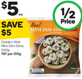 Woolworths Golden Wok Mini Dim Sims 660g offer