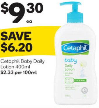Woolworths Cetaphil Baby Daily Lotion 400ml offer