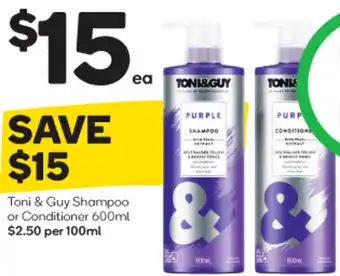 Toni & Gu Shampoo or Conditioner 600ml