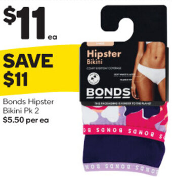 Woolworths Bonds Hipster Bikini Pk 2 offer