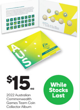 2022 Australian Commonwealth Games Team Coin Collector Album