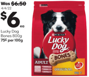 Woolworths Lucky Dog Bones 800g offer