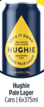 Woolworths Hughie Pale Lager 6x375ml offer