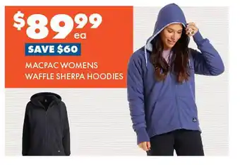 Macpac Womens Waffle Sherpa Hoodies