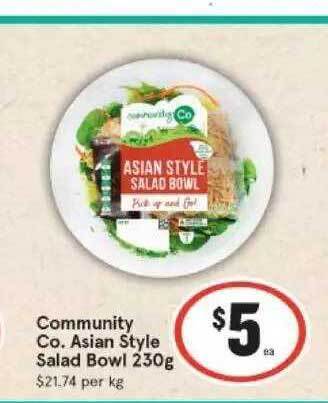 IGA Community Co. Asian Style Salad Bowl offer