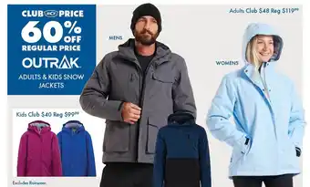 BCF Outrak Adults & Kids Snow Jackets offer