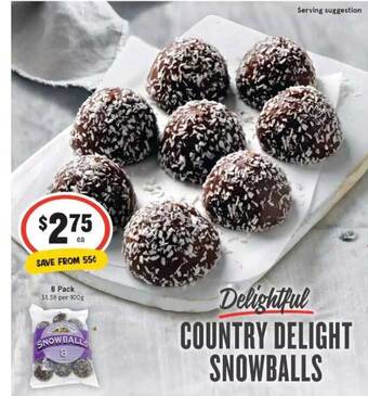 IGA Country Delight Snowballs offer