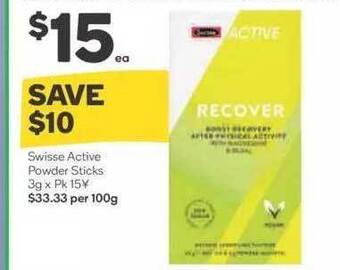 Woolworths Swisse Active Powder Sticks offer