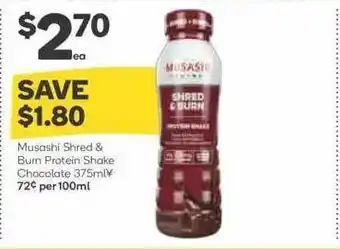 Musashi Shred & Burn Protein Shake Chocolate