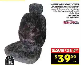 Autopro Sheepskin Seat Cover Streetwize offer