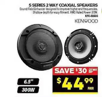 Autopro Kenwood S Series 2 Way Coaxial Speakers offer
