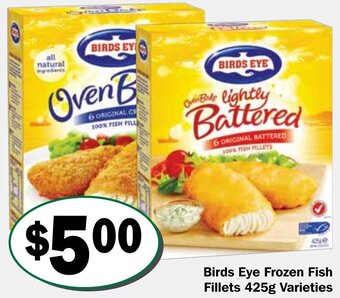 Friendly Grocer Birds Eye Frozen Fish Fillets 425g Varieties offer