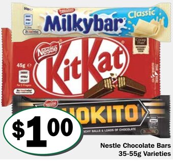 Nestle Chocolate Bars 35-55g Varieties