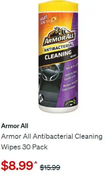 SuperCheap Auto Armor All Armor All Antibacterial Cleaning Wipes 30 Pack offer