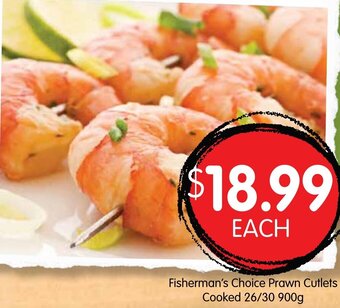 Spudshed Fisherman's Choice Prawn Cutlets Cooked 26/30 900g offer