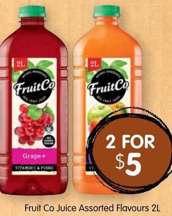 Spudshed Fruit Co Juice Assorted Flavours 2L offer