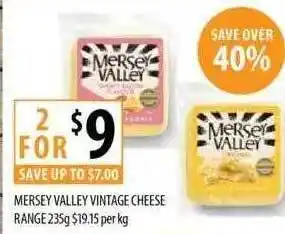 Supabarn Mersey Valley Vintage Cheese Range 235 G offer
